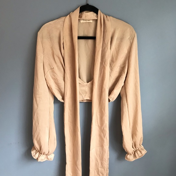 Satin Champagne Crop - Picture 3 of 3